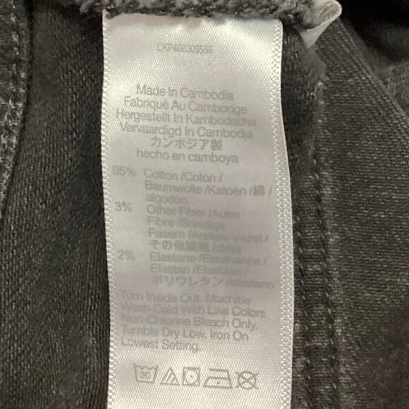 Madewell Cali Demi-Boot Black Frayed Raw Hem High Rise Cropped Denim Jeans Sz 27 - Picture 5 of 6